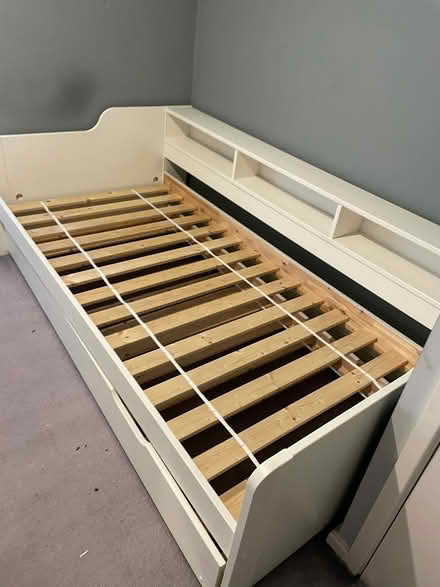 Photo of free White single bed with trundle (Walsall, WS5) #1