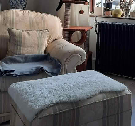 Photo of free 3 Seater Sofa, Armchair & Pouffe (WA7) #4