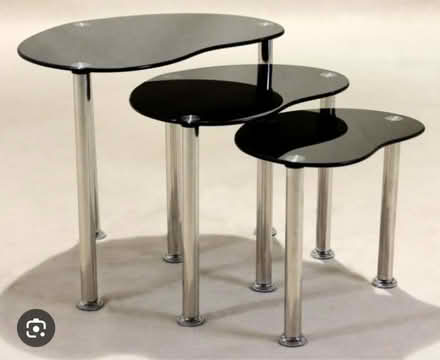 Photo of free Set of 3 Nested Black Glass Tables (Bishop Auckland DL14) #1