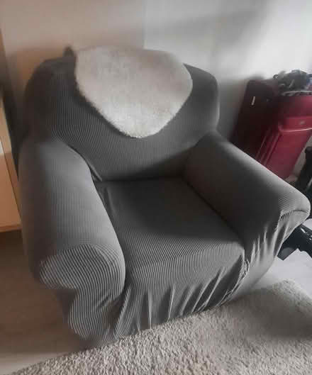 Photo of free 3 Seater Sofa, Armchair & Pouffe (WA7) #3