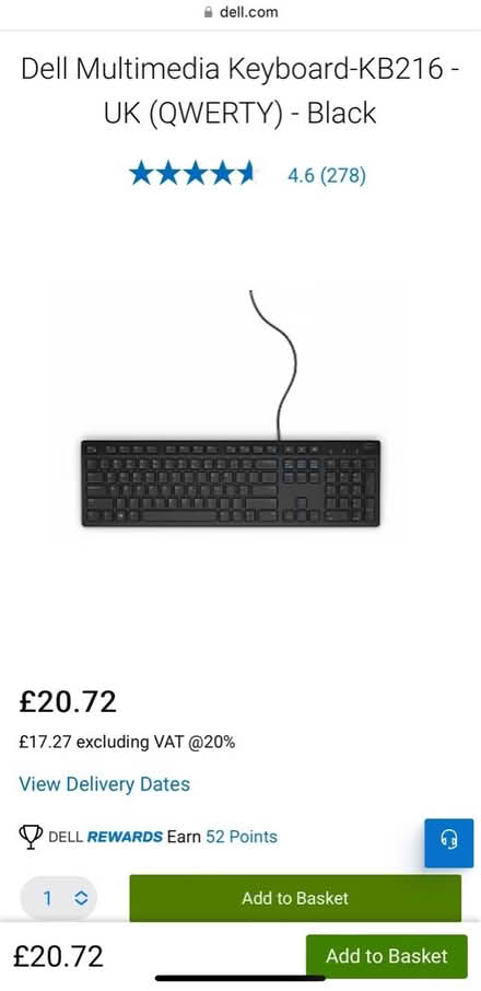 Photo of free Dell Keyboard (BH2 6LT) #1
