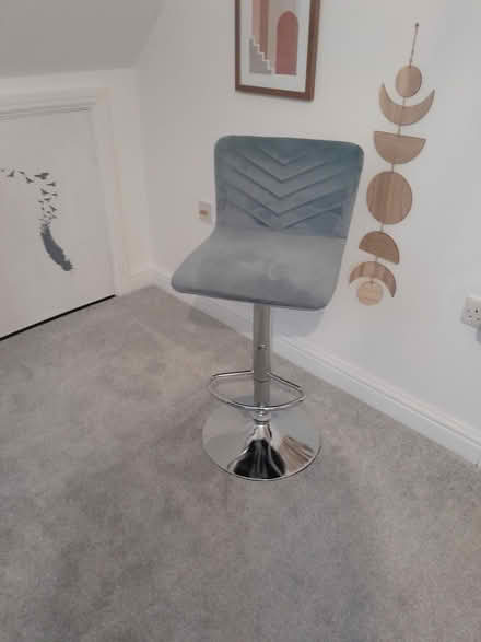 Photo of free Breakfast bar stool - grey/silver (Upper Rotcher HD7) #1