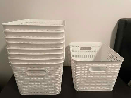 Photo of free Storage White Plastic Baskets (Westboro) #1