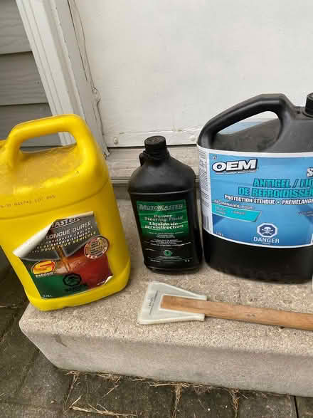 Photo of free Car Fluids, Scrapper and Wiper (East Waterloo) #2