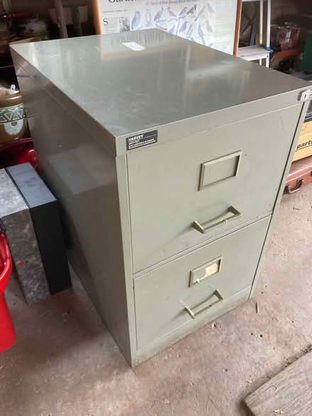 Photo of free Metal 2 drawer filing cabinet (Greenbank CW8) #1