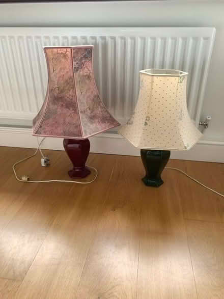 Photo of free 2 lamps and shades (Horsell GU21) #1