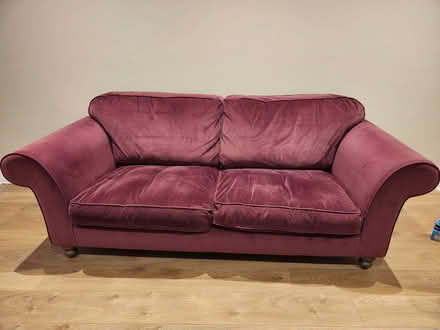 Photo of free Large purple sofa (Oldfield Park) #2