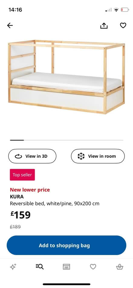 Photo of free IKEA Kura kids single bed (Linslade LU7) #3