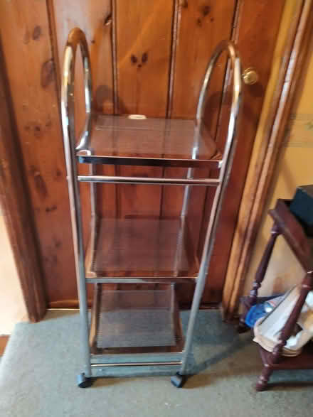 Photo of free Compact chrome shelving unit (Painswick GL6) #1