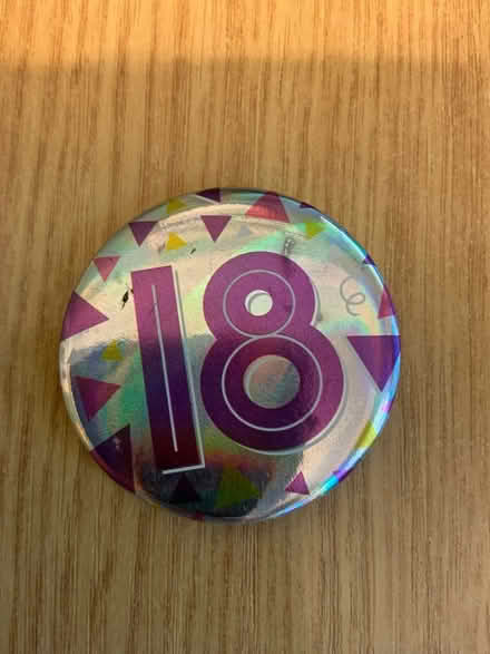 Photo of free 18 birthday badge (High Wycombe, HP13) #1