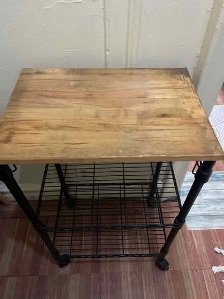 Photo of free Kitchen cart with wheels,side hooks (Crown Heights) #3