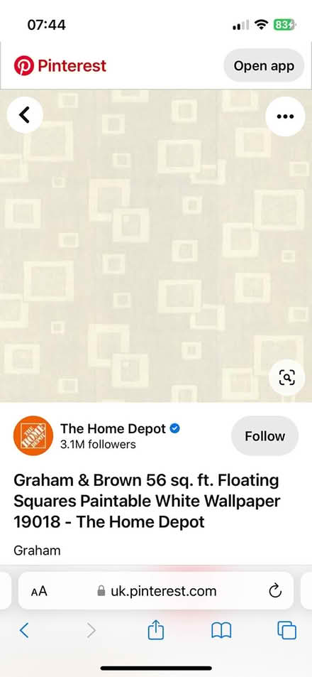 Photo of S-Fresco Floating Squares Wallpaper (Cosby LE9) #1