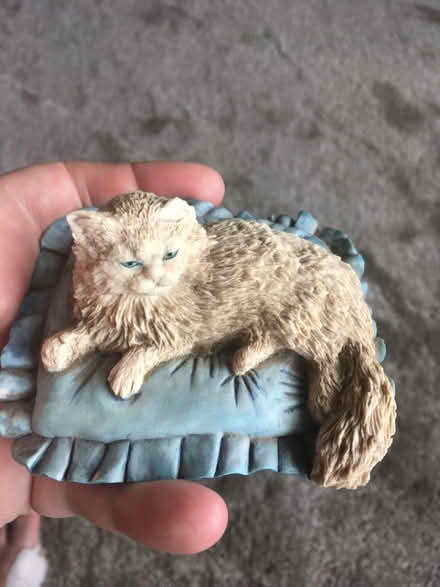 Photo of free Cat on cushion ornament (Cheylesmore CV3) #1