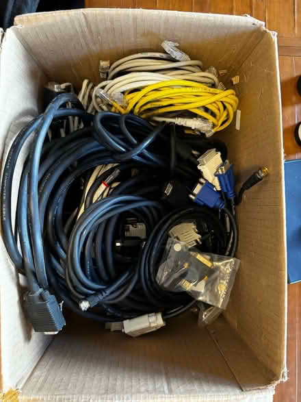 Photo of free Box of misc video & network cables (North Hollywood) #1