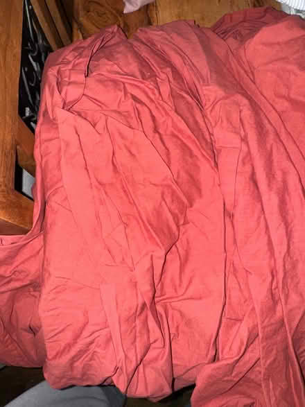 Photo of free Red king size fitted sheet (Wallington) #1