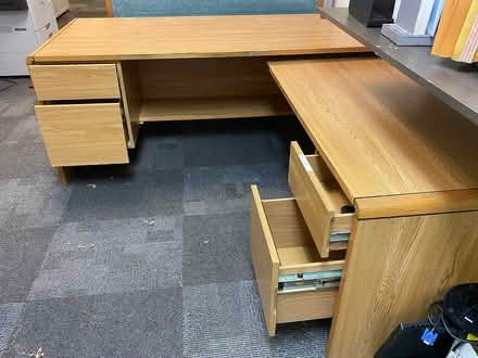 Photo of free 2 Wood Desks with Side Runner (West Seattle) #4