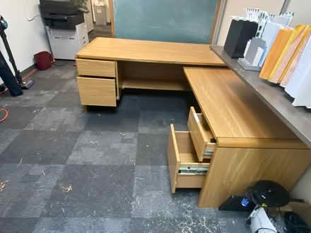 Photo of free 2 Wood Desks with Side Runner (West Seattle) #3