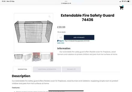 Photo of free Extendable fire guard . Almost new (Bower Hinton TA12) #1