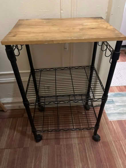 Photo of free Kitchen cart with wheels,side hooks (Crown Heights) #1