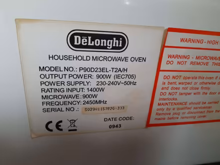 Photo of free Microwave 900w (Enfield EN1) #1
