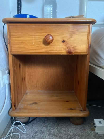 Photo of free Wooden bedside table (Brockley) #1
