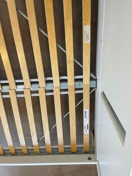 Photo of free IKEA Luroy white double bed frame (W3 0EA) #2
