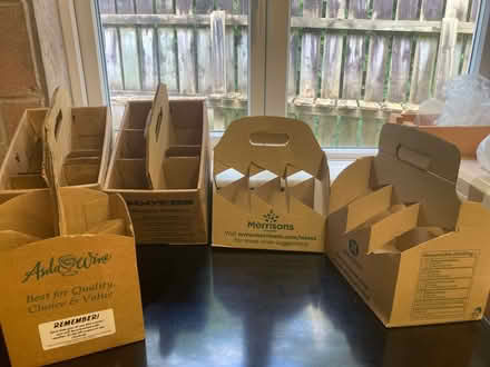 Photo of free Cardboard wine carrier boxes (Kendal LA9) #1