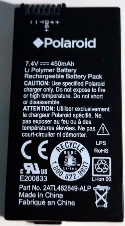 Photo of Battery for Polaroid Pogo printer. (Hither Green SE13) #1