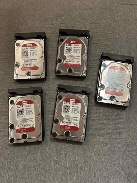 Photo of free 5 x 2 TB WD Red hard drives (Farnborough GU14) #1