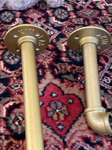 Photo of free Five gold pipe wall hooks (Dempster east of Ridge) #3