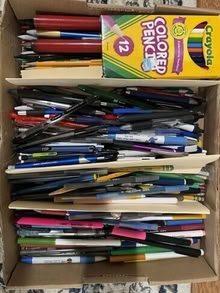Photo of free miscellaneous pens, pencils #1