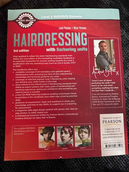Photo of free Hairdressing textbook NVQ level 2 (Heath End WS3) #2