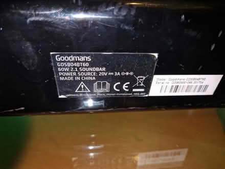 Photo of free Goodman soundbar (Waverley Road. SE187TJ) #4