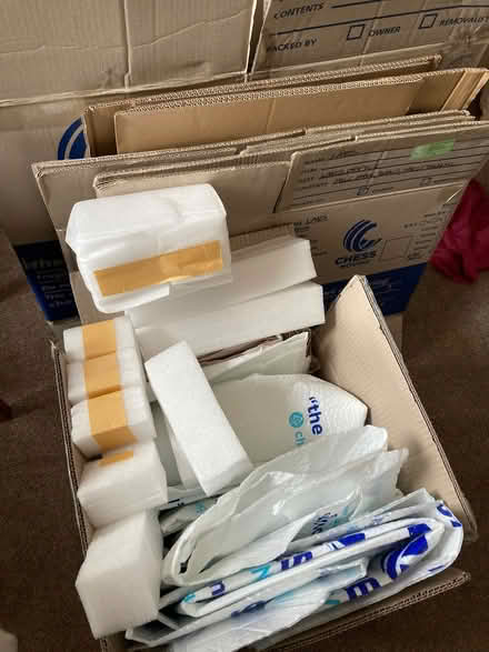 Photo of free Cardboard boxes and packing (bubble wrap, padding blocks) (London Rd Station area BN1) #1