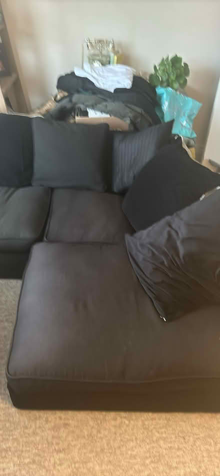 Photo of free Black corner sofa (BH6) #1