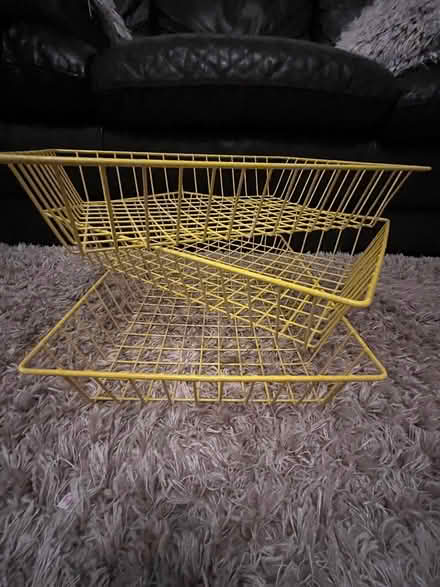 Photo of free 3 Yellow Filing In-Box Trays (Mytchett) #1