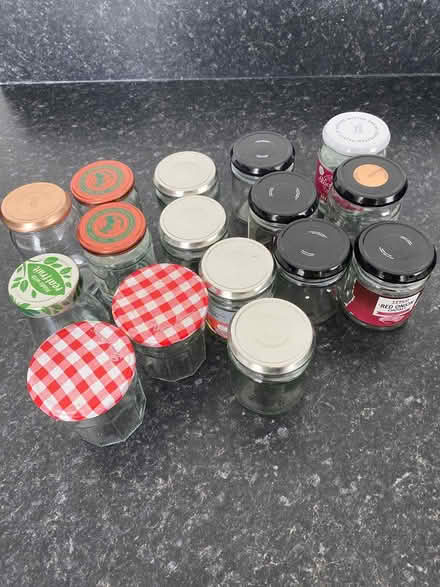 Photo of free 16 Small clean jam jars (S45 Clay Cross) #1