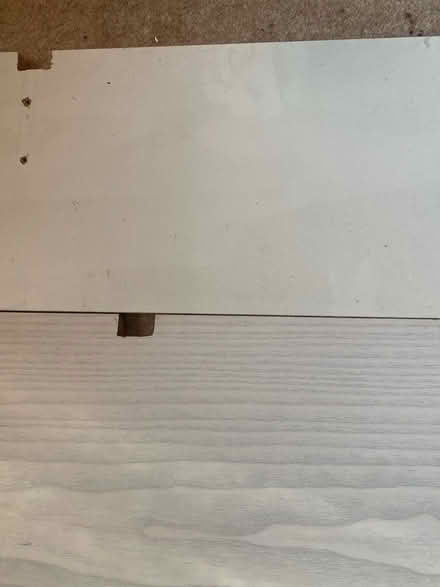 Photo of free White/wood effect shelves x4 +brkts (Sevenoaks TN13) #3