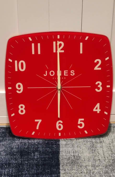 Photo of free Red glass wall clock (Borrowash DE72) #1
