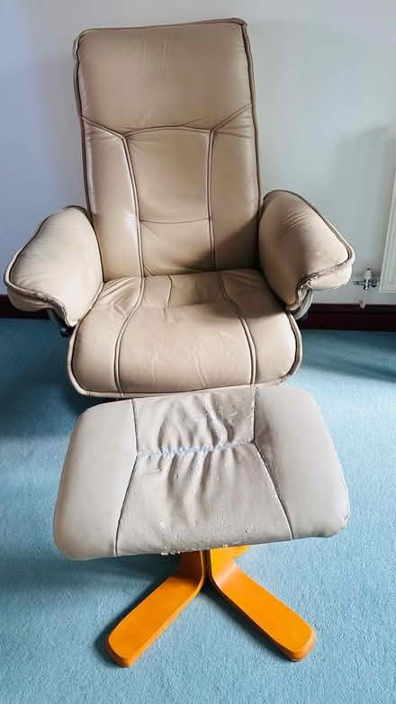 Photo of free Swivel chair and stool (Bromyard HR7) #1