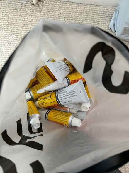 Photo of free 12 Unopened Lipobase Cream 50g moisturiser for eczema (Matlock DE4) #2