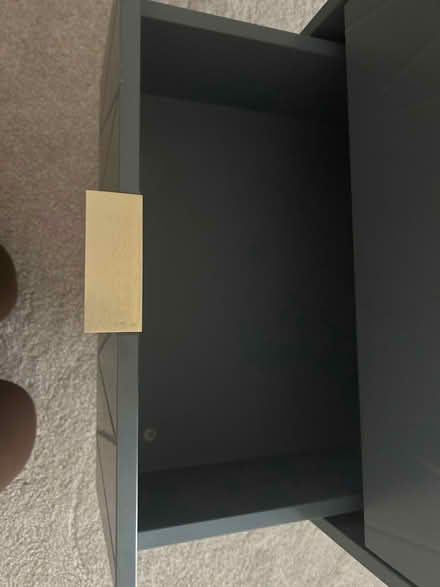 Photo of free 2 draw bedside table dark blue/grey (Melling Mount L32) #3
