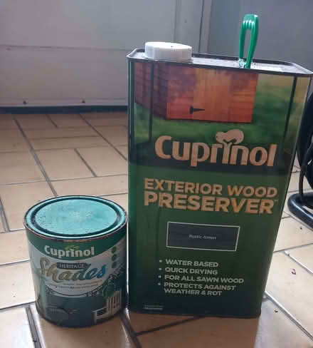 Photo of free Cuprinol exterior wood preserver and Algon patio cleaner (Glanmule SY16) #3
