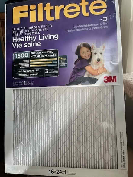 Photo of free 2 furnace filters, brand new (Finch and Senlac) #3
