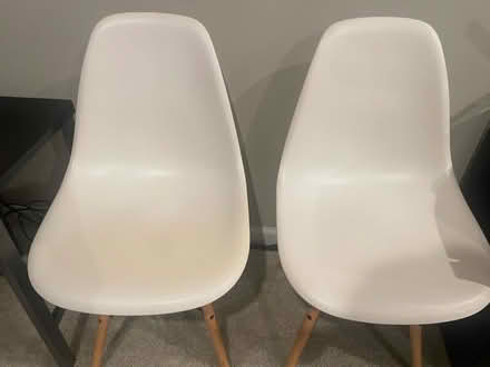 Photo of free Two white chairs (Southeast DC (near JBAB)) #3