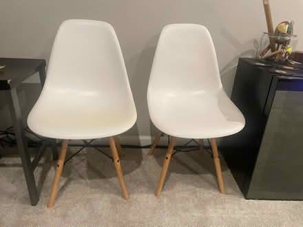 Photo of free Two white chairs (Southeast DC (near JBAB)) #2