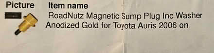 Photo of free New Sump plug for Toyota Auris (New Malden, KT3) #4