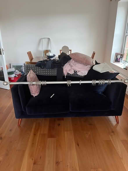 Photo of free Two Silver Curtain polls, hooks etc (Dublin) #1