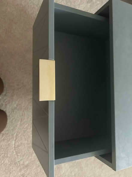 Photo of free 2 draw bedside table dark blue/grey (Melling Mount L32) #4