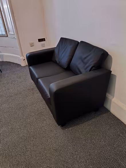 Photo of free Two Black sofa (Bellahouston G51) #1